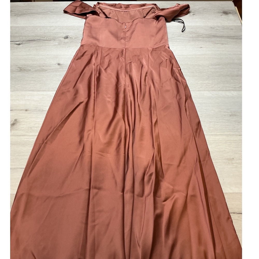 Birdy Grey Mia Matte Satin Dress Desert Rose Small New With Tags - Picture 7 of 10